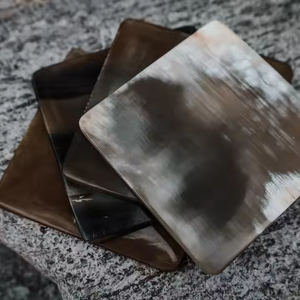 Juego de Posavasos Cuadrados de Cuerno de Búfalo, Ecológicos, Clásicos y de Lujo, Personalizables, con Grosor Personalizado para el Hogar y Hoteles - Product Image 6
