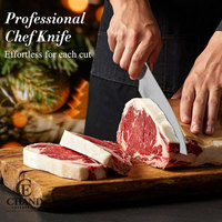Couteaux de chef en acier inoxydable écologiques faits à la main, design moderne en bois, couteau de cuisine de haute qualité, fabricant de premier plan