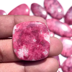 Natural Pink Thulite Gemstone Cabochon Lot Wholesale 100% High Quality Handmade with Polished Treatment - Product Image 4