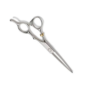 กรรไกรตัดผมคุณภาพระดับพรีเมียมขัดเงาเยอรมันสแตนเลสกรรไกรตัดผมพร้อมที่วางนิ้วคงที่ - Product Image 5