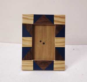 Marco DE FOTOS ecológico cuadrado de madera maciza A4 8x10 arte de pared rústico de madera dura de nogal para boda/cumpleaños - Product Image 1