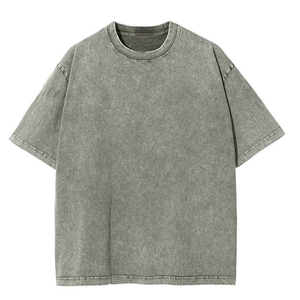 Camiseta de Manga Corta para Hombre, Cuello Redondo, Algodón Lavado, Estilo Casual, Tejido Jersey, 100% Algodón, Corte Regular - Product Image 6