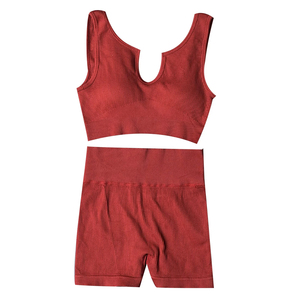 Conjunto personalizado de sujetador y pantalón corto deportivo de 2 piezas para mujer 2026, decoración con botones hasta la rodilla para el verano 2026 - Product Image 2