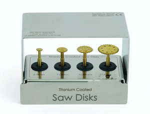 Kit de disco de sierra de implante Dental Manual certificado CE de alta calidad, Juego de 4 Uds. De 4mm, 7mm, 13mm, acero inoxidable, Internacional dogmático - Product Image 3