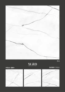 Statuario Carrelage en porcelaine brillante 600x600mm Design en marbre blanc Carrelages de sol et de mur antidérapants de qualité supérieure pour usage intérieur - Product Image 6