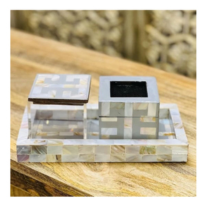 Belle Incrustation d'Os Bakhoor Brûleur Mabkhara Muslim Oud Collection Plateau avec Nacre Incrustation Acrylique Boîte pour Usage Religieux - Product Image 6