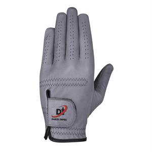Guantes de golf sintéticos de ajuste a compresión sin fricción para hombre, venta al por mayor de fábrica, material de cuero genuino universal blanco y azul - Product Image 1