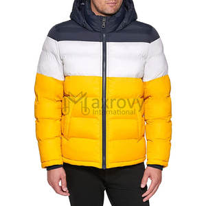 Men's <b>Packable</b> Canvas Puffer <b>Jacket</b> Lightweight Waterproof Breathable Winter Warm Zipper Closure High Quality Fashion - Product Image 1