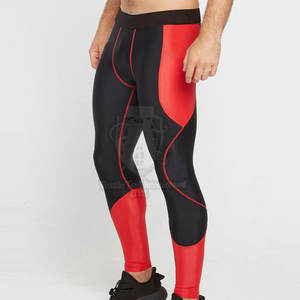 Breathable Quick Dry <b>Men's</b> Compression <b>Leggings</b> Elastic Waist Customizable Sports & <b>Gym</b> Pants - Product Image 2