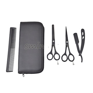 Ensemble professionnel de ciseaux en acier inoxydable, 12 pièces, Kit de barbier (SC012) - Product Image 1