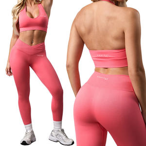 ชุดเลกกิ้ง Perfect 2026 สีชมพู คุณภาพสูง ชุดออกกำลังกาย ชุดฟิตเนส รับสกรีนโลโก้ ชุดกีฬา ชุดโยคะ ชุดบราและเลกกิ้ง - Product Image 1