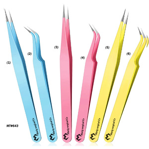 Top Qualité En Acier Inoxydable Mix Couleurs Pas Cher Pince À Épiler Extension De Cils Pince À Épiler Pointe Pointue Type par Marig Surgical - Product Image 5