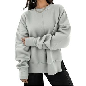 Venta al por mayor para las mujeres europeas y americanas de manga larga de cuello redondo suéter de mujer de gran tamaño Suelto - Product Image 1