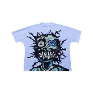 Custom Printed T-Shirt Unisex Baggy Fit with <b>Graphic</b> Print Oversized <b>Graphic</b> T-Shirt Streetwear Skull Print <b>Tee</b> for Men & Women - Product Image 1