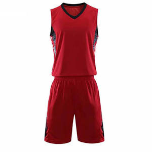 Meilleur design Ensembles d'uniformes de basket-ball à demi-manches de couleur rouge Vêtements de basket-ball confortables de haute qualité - Product Image 4
