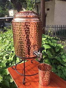 Carafe à eau en cuivre pur écologique avec couvercle, style zen asiatique, multi-usage, vaisselle de mariage pour la maison ou l'exportation - Product Image 5