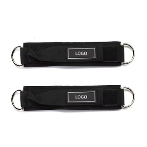 Sangles de cheville de haute qualité pour l'entraînement, en matériau PU, pour la salle de sport avec machines à câbles, logo personnalisé possible - Product Image 5