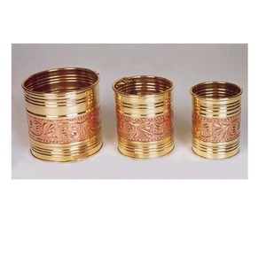Oval Shape Copper Antique Finishing Planter Large Flower Planter <b>Pots</b> <b>for</b> Garden Decor Home Decoration Metal Planter <b>Pot</b> - Product Image 6