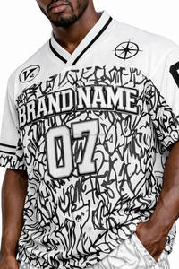 Maillot de football américain personnalisé léger, respirant, à manches courtes, anti-humidité, nouveau design, vêtements de sport en gros - Product Image 5