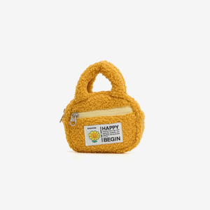 Lambswool Fashion Cosmetic <b>Mini</b> Handbag Zipper Closure Lightweight Durable Foldable Portable Medium Capacity Customized Color - Product Image 1