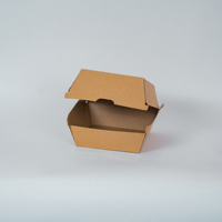 Boîte alimentaire en papier ondulé robuste Emballage à emporter biodégradable Conteneur de hamburger jetable pour restaurants et cafés