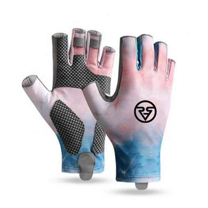 La mejor venta de guantes de pesca sublimados de alta calidad, diseño impermeable personalizado para hombres y mujeres - Product Image 3