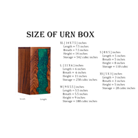 Urne en bois élégante avec incrustation de résine turquoise Design unique pour la commémoration | Alibaba par AYAAns