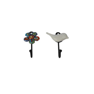 Iron Metal Hooks Vintage Theme Bird and Flower Best <b>for</b> Wall Decors Storage Saver <b>for</b> Hanging <b>Clothes</b> Coat Hat and Design Hook - Product Image 1
