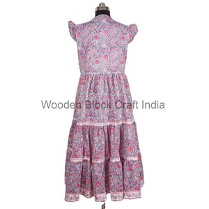 Vestido Midi sin Mangas de Verano para Mujer, Estilo Elegante, 100% Algodón, Estampado Floral, Impresión Digital Ecológica, Cómodo para Fiestas, Venta al por Mayor - Product Image 6