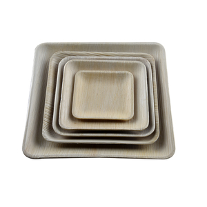 Juego de platos desechables de hoja de palma cuadrada biodegradable respetuosa con el medio ambiente al por mayor para servir comida en bodas - Product Image 3