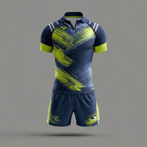 Ensemble de maillot et short de rugby brodé, uniforme d'équipe de rugby, uniforme d'entraînement pour le jeu - Product Image 5