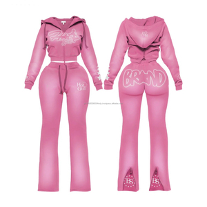 Conjunto Deportivo de Dos Piezas para Mujer, Top Corto y Pantalones Jogger de Alta Calidad, Modelo 2026 - Product Image 4