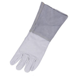 Guantes de soldadura de cuero dividido de vaca Guantes de seguridad contra incendios cosidos con hilo de Kevlar industrial resistente - Product Image 3
