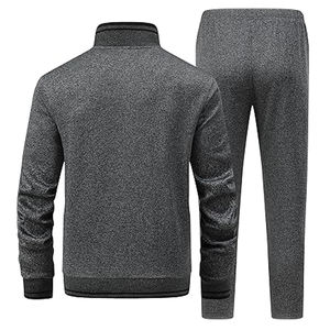 Chándales de 2 piezas con cremallera completa a prueba de viento para hombre, chándal deportivo personalizable con servicio OEM, trajes de gimnasio estampados - Product Image 3