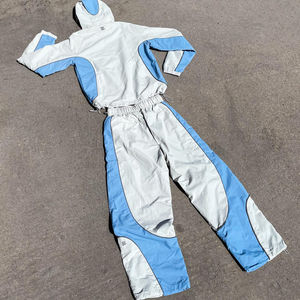 Ensemble survêtement personnalisé avec broderie veste zippée de jogging pantalon de survêtement en nylon veste d'extérieur coupe-vent survêtements pour hommes de haute qualité - Product Image 2