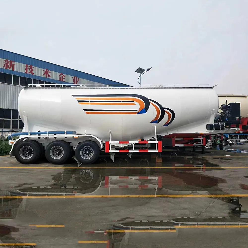 Dry Cement Transportation Tank Semi Trailers V Shape 40 Cbm Vehicle Powder Tanker Bulk Cement Tank Semi Trailers