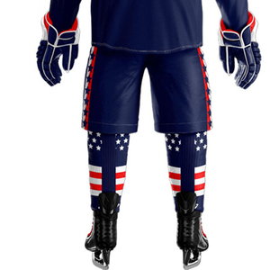 Wholesale Custom Ice Hockey Uniform Set Professional Hockey Jerseys Pants Gloves Printed Breathable Polyester Teamwear - Product Image 5