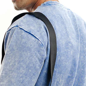 เสื้อยืดวินเทจของผู้ชายซักเป็น2025โอเวอร์ไซส์เปิดไหล่ระบายอากาศได้ดีฤดูร้อน - Product Image 6