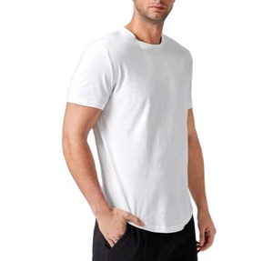 เสื้อยืดคอกลมแขนสั้นสีดำและสีขาวผ้าฝ้ายพิมพ์ลายปักโลโก้ตามแบบ OEM  รุ่น 2026 - Product Image 4
