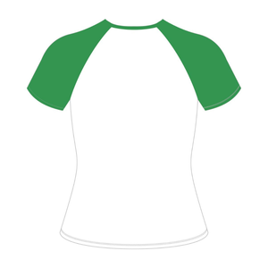 Camiseta Blanca 08 con Mangas Raglán para Hermandad Griega, Camiseta Rosa y Verde para Mujer, Estilo Universitario, Casual, Ecológica, para Verano - Product Image 6
