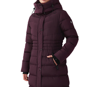 Manteau long en molleton de coton 100% pour femmes avec logo personnalisé, design unique pour l'hiver - Product Image 5