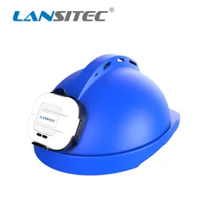 Lansitec pelacak gps helm multifungsi, perangkat LoRaWAN pelacak SOS gps cerdas GNSS BLE dengan Sensor helm multifungsi