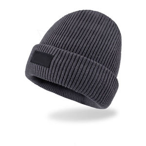 Custom logo <b>Winter</b> Beanies <b>Cap</b> Knit jacquard Wholesale Matching Unisex <b>Winter</b> Hat Adult 100%Cotton Beanies <b>Cap</b> - Product Image 1