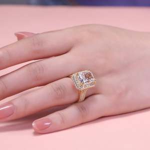 Jeulia Captivating Brilliance <b>Emerald</b> Cut Halo Engagement <b>Ring</b> Rhodium Plated Sterling <b>Silver</b> - Product Image 4