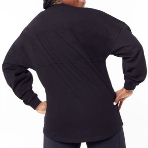 Nouveauté 2025 Sweat-shirts à col rond sur mesure en denim délavé pour femmes avec impression de logo sur le devant Vêtements décontractés d'hiver - Product Image 2