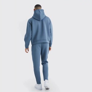 Men's Winter <b>Plus</b> <b>Size</b> Solid Tracksuits Sports Training Jogging Wear Hoodie Sweatpants & <b>Jogger</b> <b>Sets</b> - Product Image 3