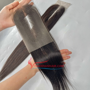 MEJOR VENTA Extensiones de cabello con cierre de encaje de color negro natural 100% Cabello humano vietnamita de alta calidad Sin desprendimiento Sin enredos - Product Image 6