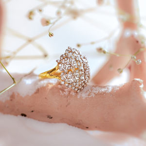 Anillo de diamantes de malla floreada - Product Image 6