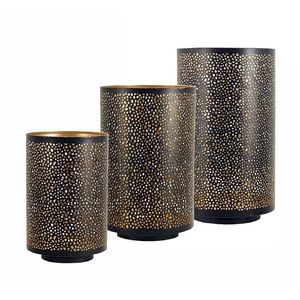 Superior Quality Luxury T Light Holder Black Iron Candle Holder with Etching Design <b>Glass</b> Jar Scented Features Home Office Decor - Product Image 4