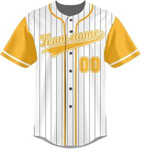 Ropa deportiva personalizada, bordado, sublimado, estampado completo, 100% poliéster, secado rápido, transpirable, jersey de béisbol para hombre, venta al por mayor - Product Image 2